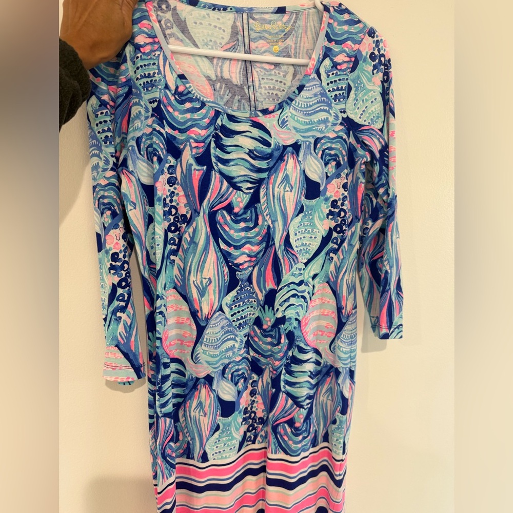 Lilly Pulitzer Blue and Pink Patterned Dress